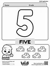 Number 5 Coloring Page sketch template