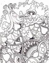 Trippy Coloring Pages For Adults sketch template