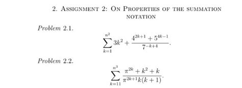 Solved On properties of the summation notation sigma_k = 1 | Chegg.com