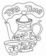Tea Set Coloring Pages sketch template
