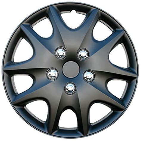 Black Hubcaps 15 - inch Matte Black Wheel Covers