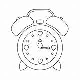 Clock Coloring Page sketch template