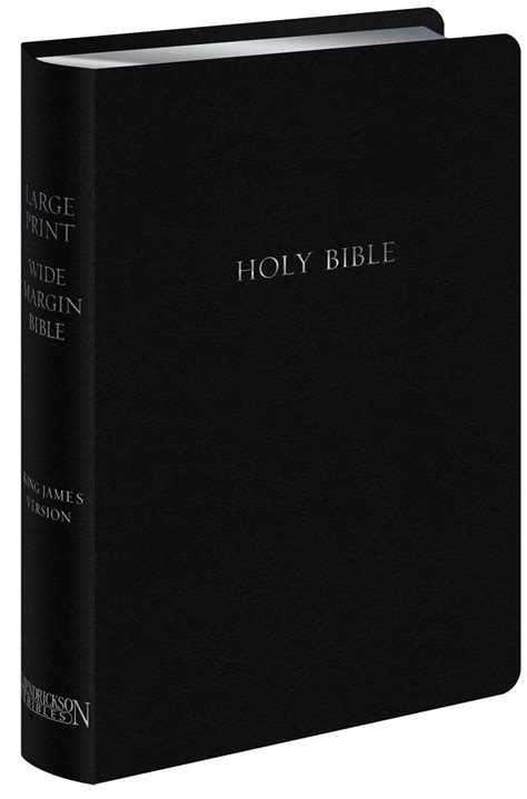 KJV Large Print Wide Margin Bible Black Leathersoft – Scripture Truth