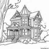 Colorful Victorian House Coloring Page  Pagescom sketch template