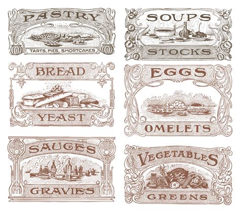 Vintage Tin Can Labels - 10 Free PDF Printables | Printablee
