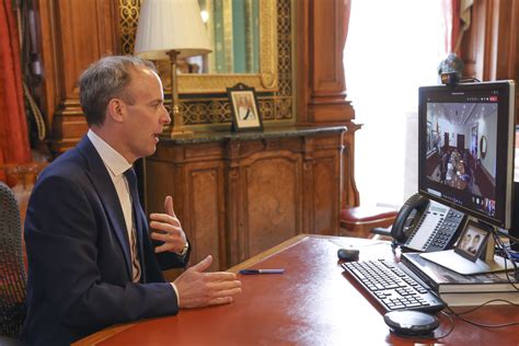 Foreign Secretary Dominic Raab in virtual conference India… | Flickr