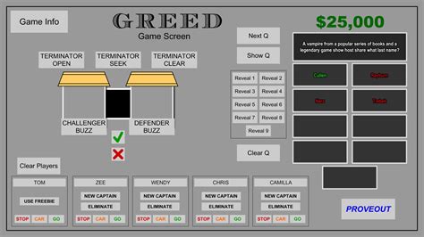 Greed Game Show Software - Etsy