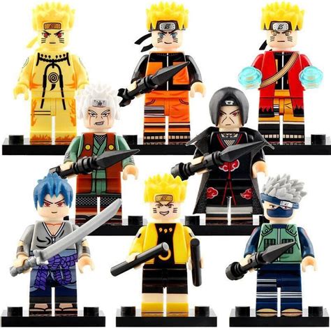 8pcs/set Naruto Series - Kakashi Uchiha Sasuke Itachi Jiraiya Lego ...