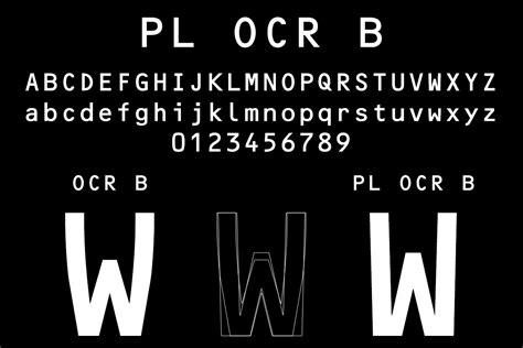 PL OCR B Font