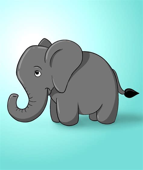 How To Draw An Elephant For Kids Easy - Draw Central | Cartoon elephant drawing, Elephant ...