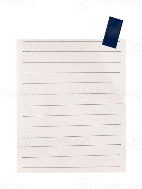 blank lined paper with tape isolated 34388901 PNG
