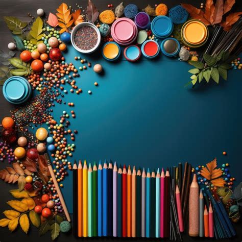 Premium AI Image | school supplies background