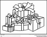 Christmas Present Coloring Pages For Kids At GetDrawings  Free Download sketch template