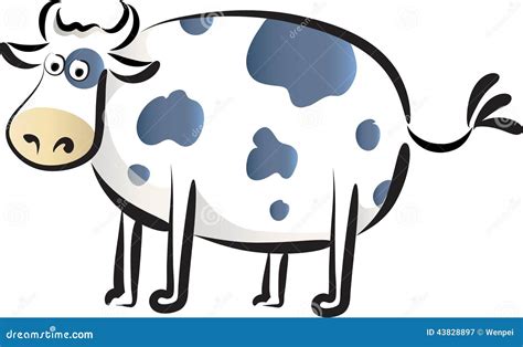 Fat Cow Stock Illustration - Image: 43828897