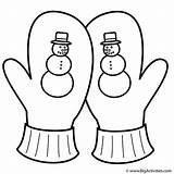 Printable Coloring Pages Mittens sketch template