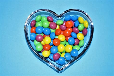 Colorful Candy In Heart Dish Free Stock Photo - Public Domain Pictures