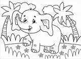 Elephant Coloring Pages  Free Printable For Kids sketch template