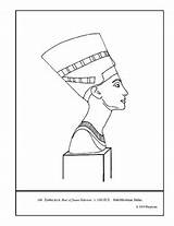 Bust Of Queen Nefertete Coloring Page And Lesson Plan Ideas  TpT sketch template