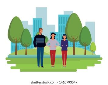 Group Three Person Avatar Cartoon Character Stock Vector (Royalty Free) 1410793547 | Shutterstock