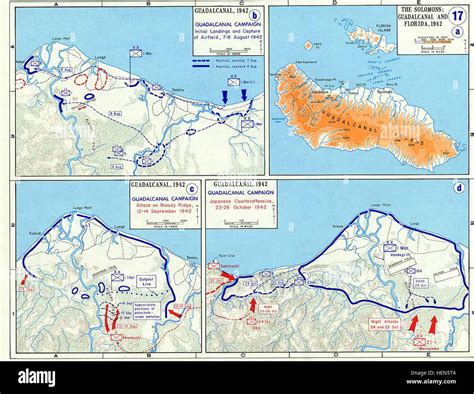 Guadalcanal map hi-res stock photography and images - Alamy