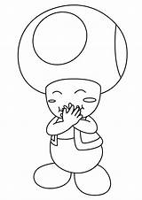 Toad Mario Coloring Pages sketch template