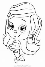 Molly From Bubble Guppies Coloring Page For Kids  Free sketch template