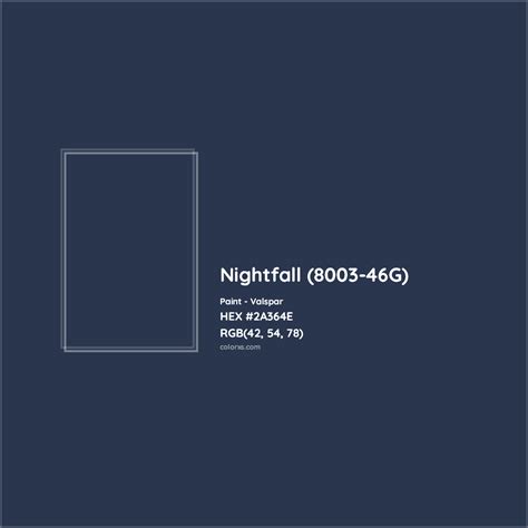 Valspar Nightfall (8003-46G) Paint color codes, similar paints and ...