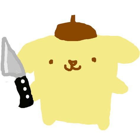Pompompurin with a knife by PaintedMaryJanes on DeviantArt