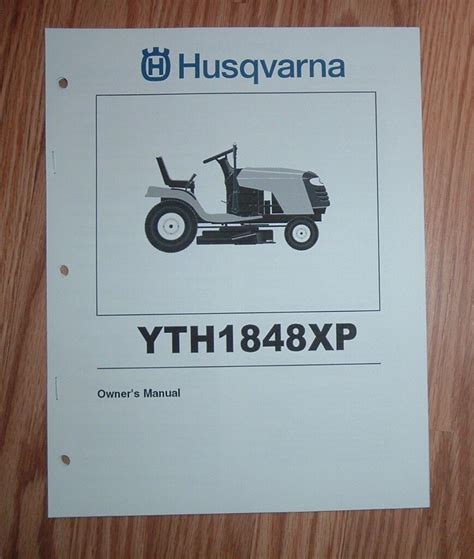 HUSQVARNA LAWN TRACTOR YTH1848XP OWNERS MANUAL | eBay