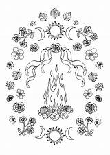 Beltane Colouring Page May Day Pagan Art Altar Decoration Wall  sketch template