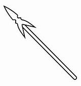 Spear Coloring Drawing Template Sketch Printable Speer Pages Kleurplaat  sketch template