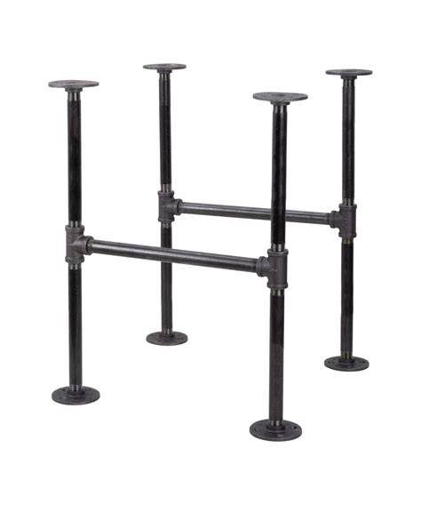 Buy Industrial Pipe Decor Table Leg Set, Rustic End Table Side Table Base Kit, Dark Grey/Black ...