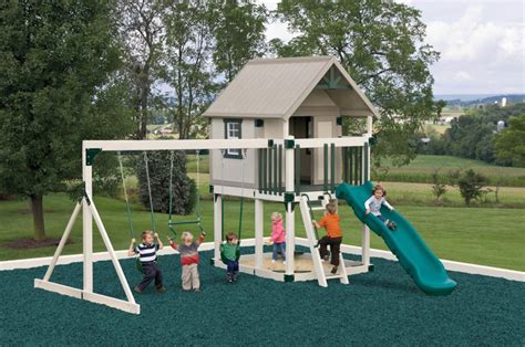 Swing Set Playhouse Combo | Shop for Playhouses with a Slide and Swing