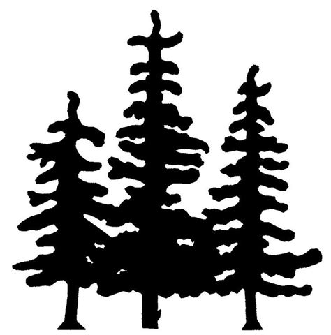 Pine Tree Silhouette Drawings Rc81 pine trees | silhouette designs | Pine tree silhouette, Tree ...