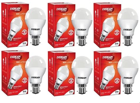 9 W Eveready LED Bulb, B22, Cool daylight at Rs 90.86/piece in Bengaluru | ID: 26669600397