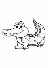 Coloring Pages  Baby Crocodile For Kids sketch template