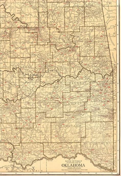 1930 Antique Oklahoma Map Vintage State Map of Oklahoma w | Etsy | Map, Map of oklahoma, State map