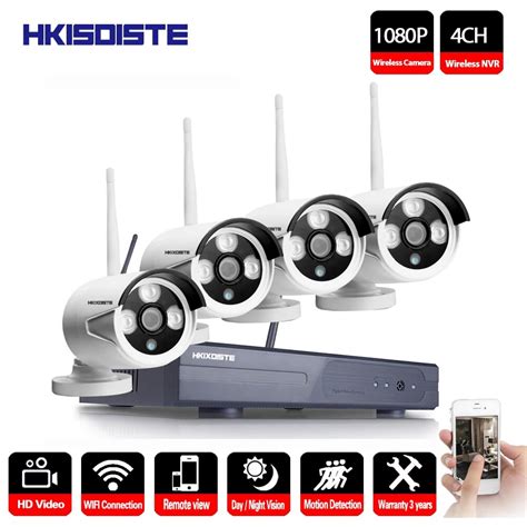 4CH 1080P Wireless NVR CCTV System Set P2P 4pcs WIFI IP Camera Outdoor ...