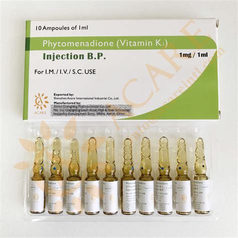 Medicine Selling Companies Vitamin K1 Injection 1ml: 10mg, 1ml: 1mg ...