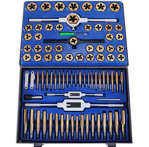 VEVOR 86PC Tap and Die set, Tap and Die Set Metric and Standard, Large Tap and Die Set, SAE and ...