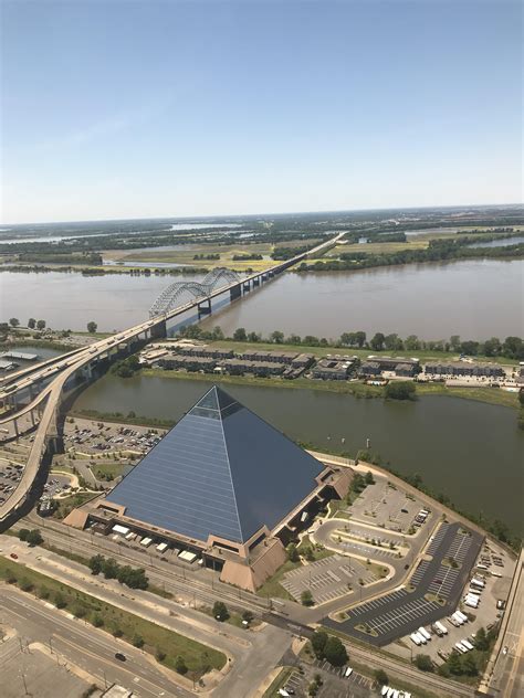 Aerial view of the pyramid, yesterday afternoon. : r/memphis