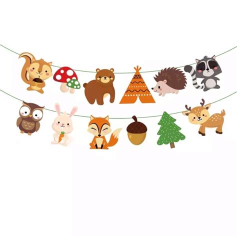 Woodland Animals Banner/woodland Baby Shower/woodland 1st - Etsy