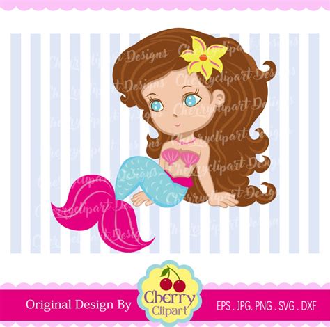 Mermaid SVG, Dxf,little Girl Mermaid Silhouette Cut Files, Cricut Cut Files SDBG1 Personal and ...