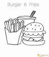 Burger Coloring Pages sketch template