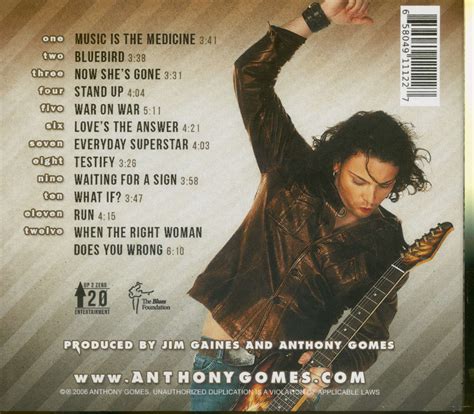 Anthony Gomes CD: Music Is The Medicine (CD) - Bear Family Records