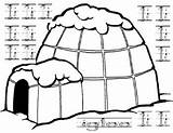 Igloo Letter I Coloring Pages sketch template