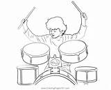 Boy Drummer Coloring Page For Kids  Free Drum Printable Pages sketch template