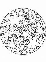 Stars Mandala Coloring Page  Funny Pages sketch template