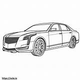 Cadillac CT4 V AWD 2024 coloring Page sketch template