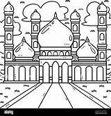 Ramadan Mosque Coloring Page For Kids Stock Vector Image & Art  Alamy sketch template